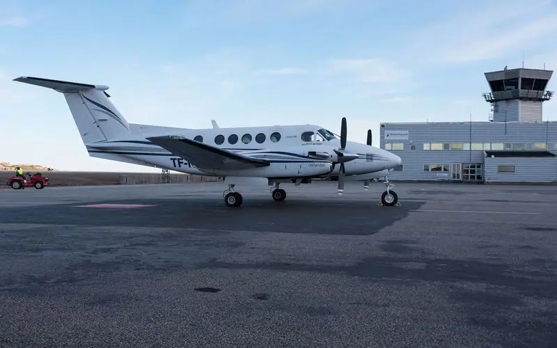 Beechcraft King Air 200 flown by REACH Air Medical Services, LLC.