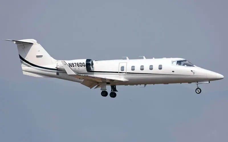 Learjet 55 private jet